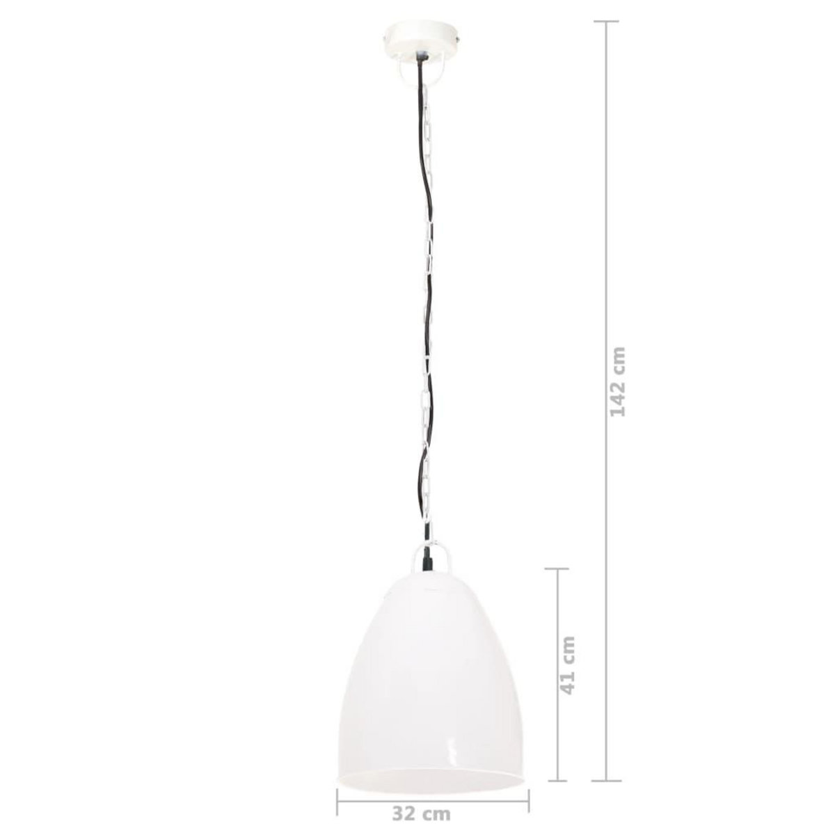 VIDAXL Lampe suspendue industrielle 25 W Blanc Rond 32 cm E27