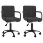 Voir la diapositive 2 : VIDAXL Chaises pivotantes a manger lot de 2 noir velours