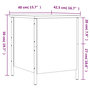 Voir la diapositive 6 : VIDAXL Banc de rangement sonoma gris 40x42,5x50 cm bois d'ingenierie