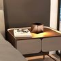 Voir la diapositive 2 : Lumisky Lampe de table cube LED CUBOX MINI Marron Aluminium 8 cm