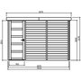 Voir la diapositive 4 : Habitat et Jardin Abri jardin bois  Almeria  - 7.75 m² - 3.27 x 2.69 x 2.17 m - Livré peint - 19 mm