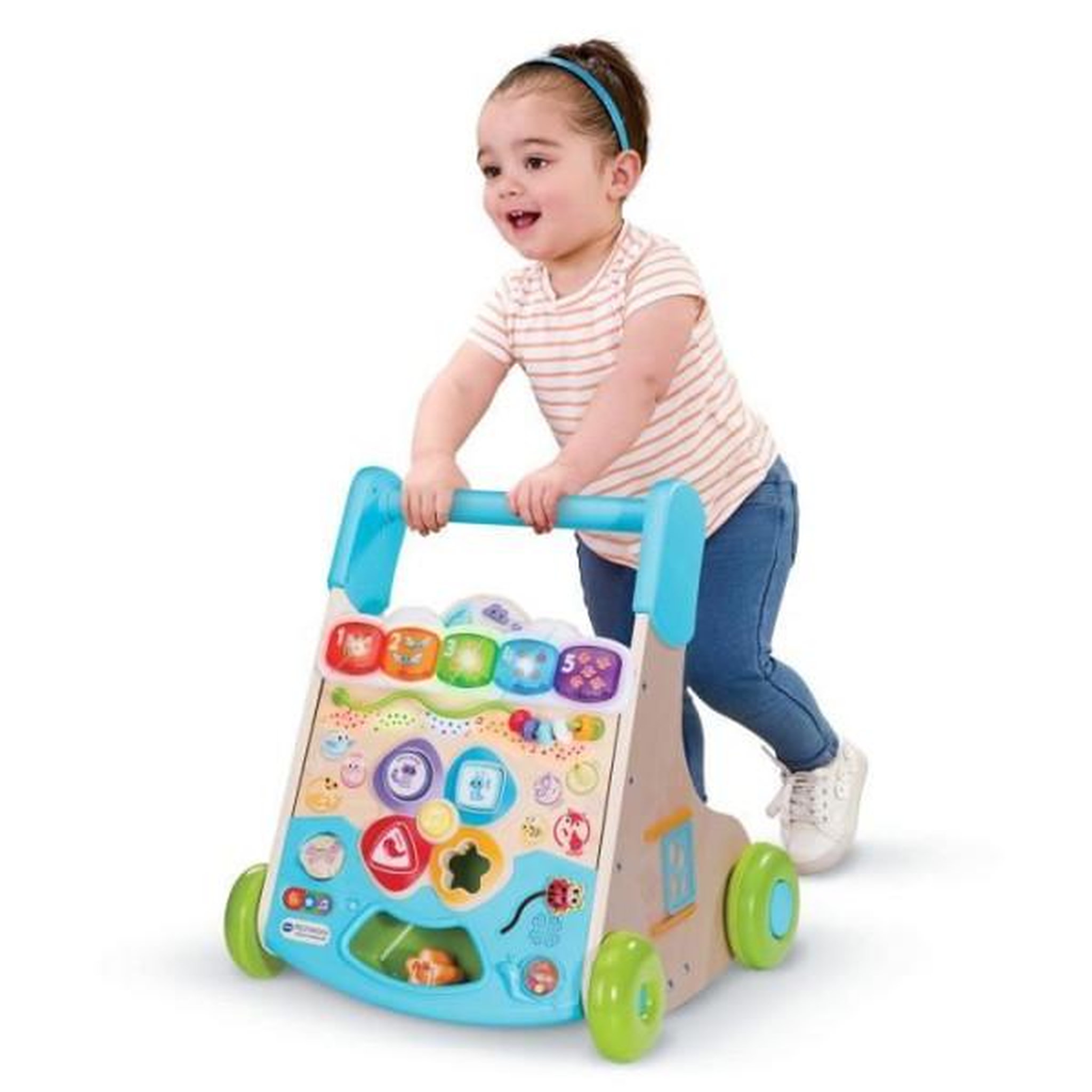 Voir la diapositive 5 : VTECH Porteur trotteur vtech super trotteur nature interactif (jouet avec partie bois certifie fsc)