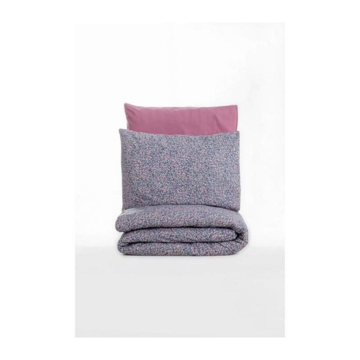 GENERIQUE Parure de lit - 129CTN64410 - 1 housse de couette 220 x 240 cm + 2 taies d'oreiller 60 x 60 cm - 100% coton ranforcé - Rose