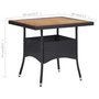 Voir la diapositive 5 : VIDAXL Table d'exterieur Noir Resine tressee et bois d'acacia solide