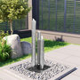 Voir la diapositive 1 : VIDAXL Fontaine de jardin Argente 48x34x88 cm Acier inoxydable