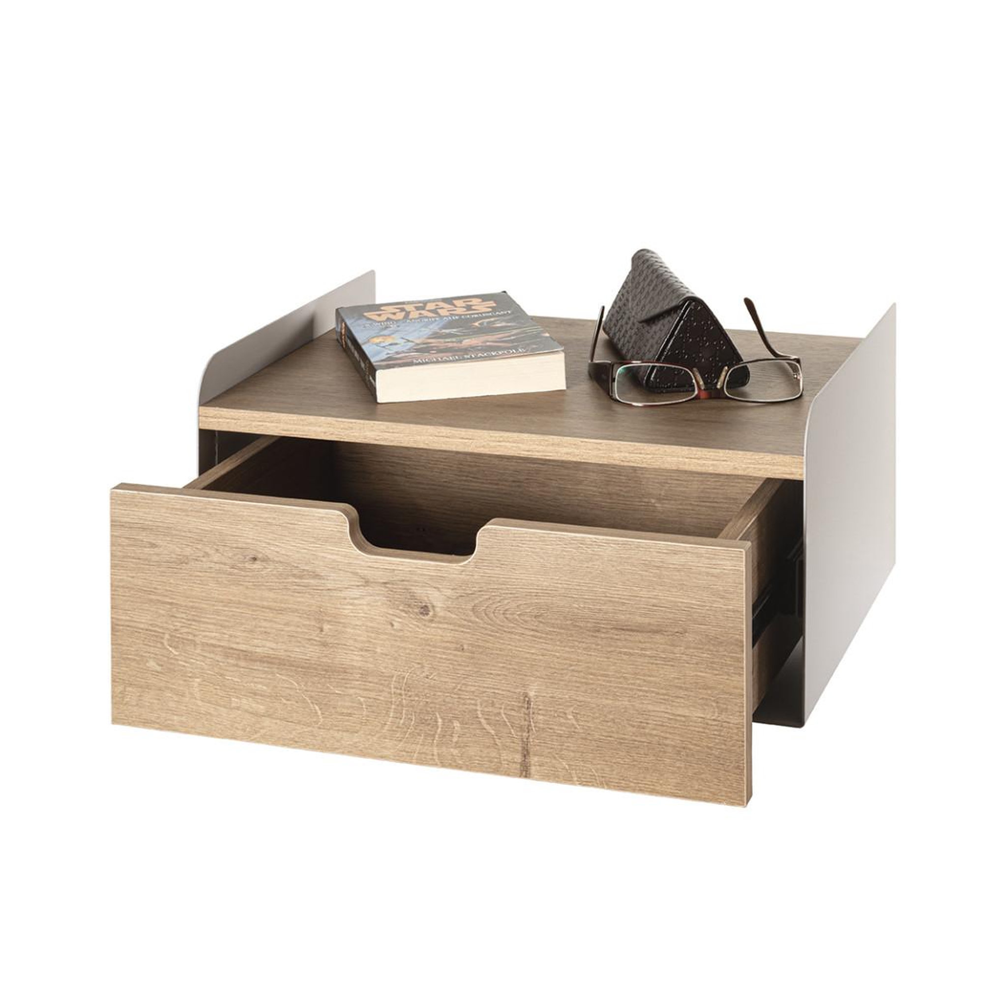 Voir la diapositive 6 : Paris Prix Étagère murale avec tiroir  korfu  40cm beige & chêne