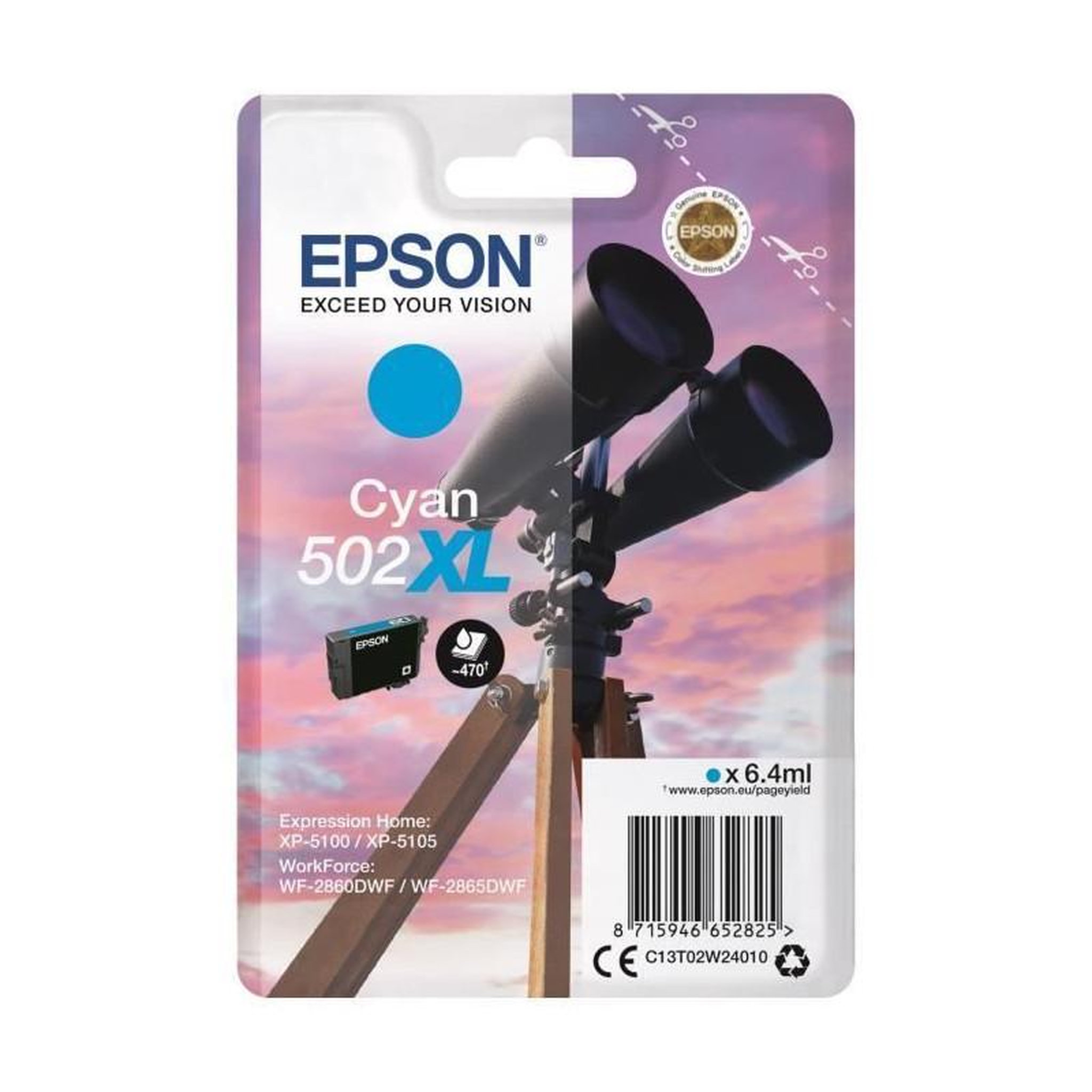 Epson EPSON Cartouche Jumelles - Cyan XL 502