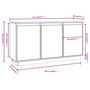 Voir la diapositive 6 : VIDAXL Buffet Blanc 111x34x60 cm Bois massif de pin