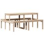 Voir la diapositive 2 : VIDAXL Table de pique-nique 160x134x75 cm bois massif de pin