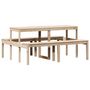 Voir la diapositive 2 : VIDAXL Table de pique-nique 160x134x75 cm bois massif de pin