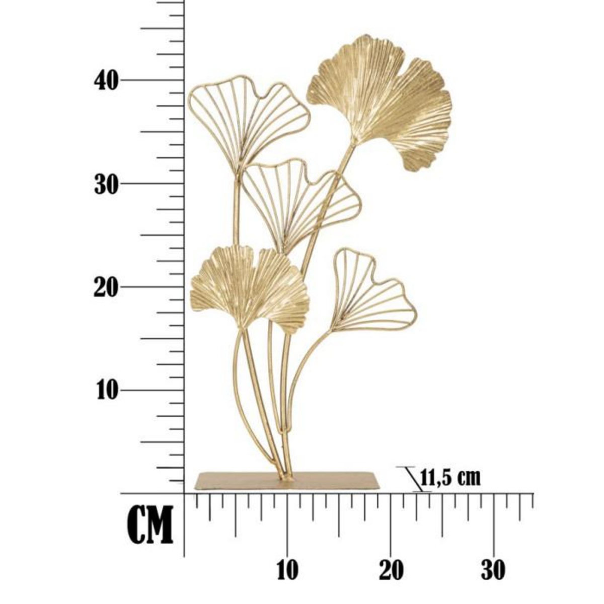 Paris Prix Objet Déco en Métal  Petites Feuilles  44cm Or