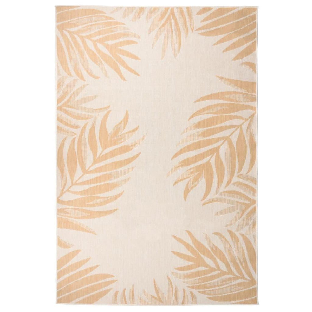 VIDAXL Tapis a tissage plat d'exterieur 160x230 cm Motif de feuille