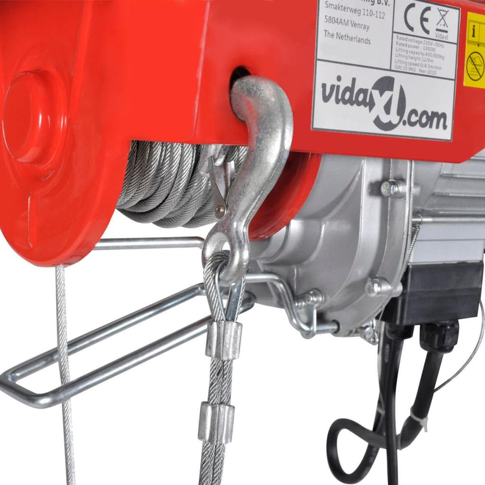 Voir la diapositive 4 : VIDAXL Palan electrique 1300 W 400/800 kg