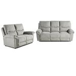 BEST MOBILIER Jasmin - canapé relax électrique 2 et 3 places - en tissu. Coloris disponibles : Gris