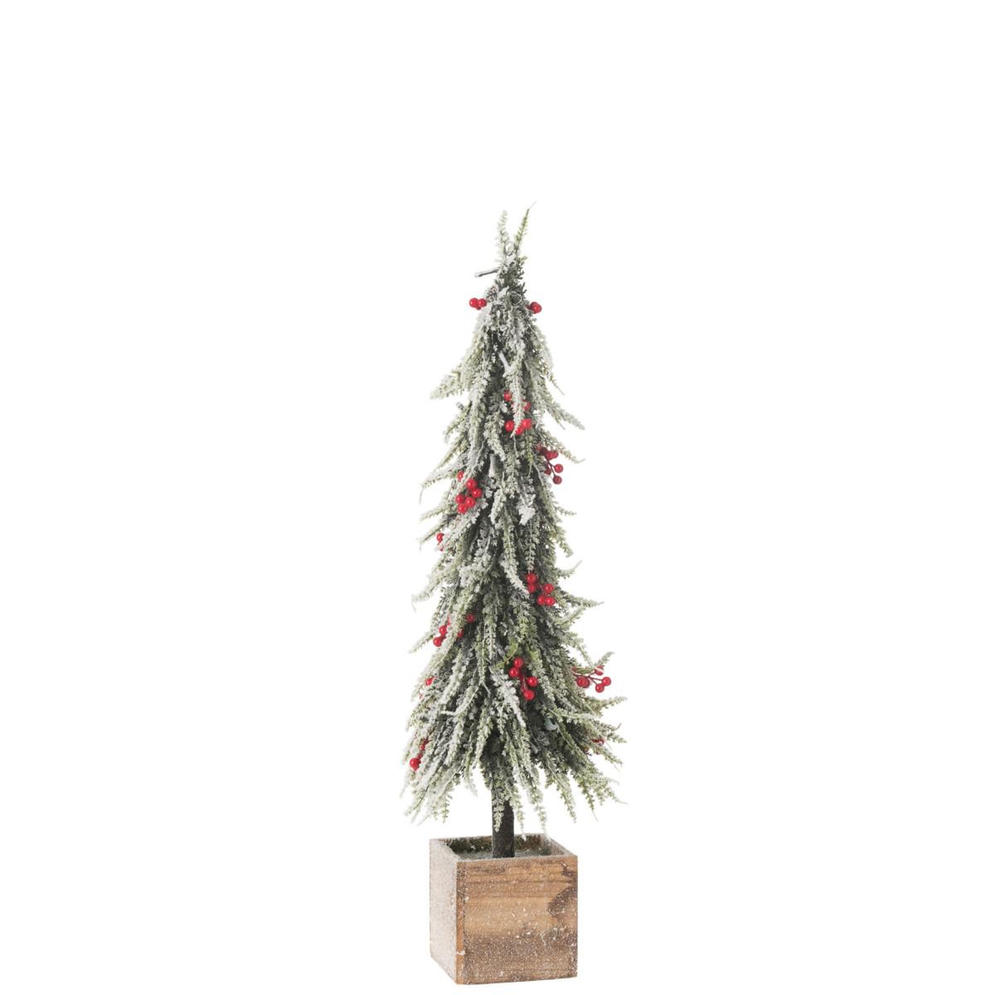 Voir la diapositive 2 : J-LINE Sapin de noël déco à led  bruno  75cm vert