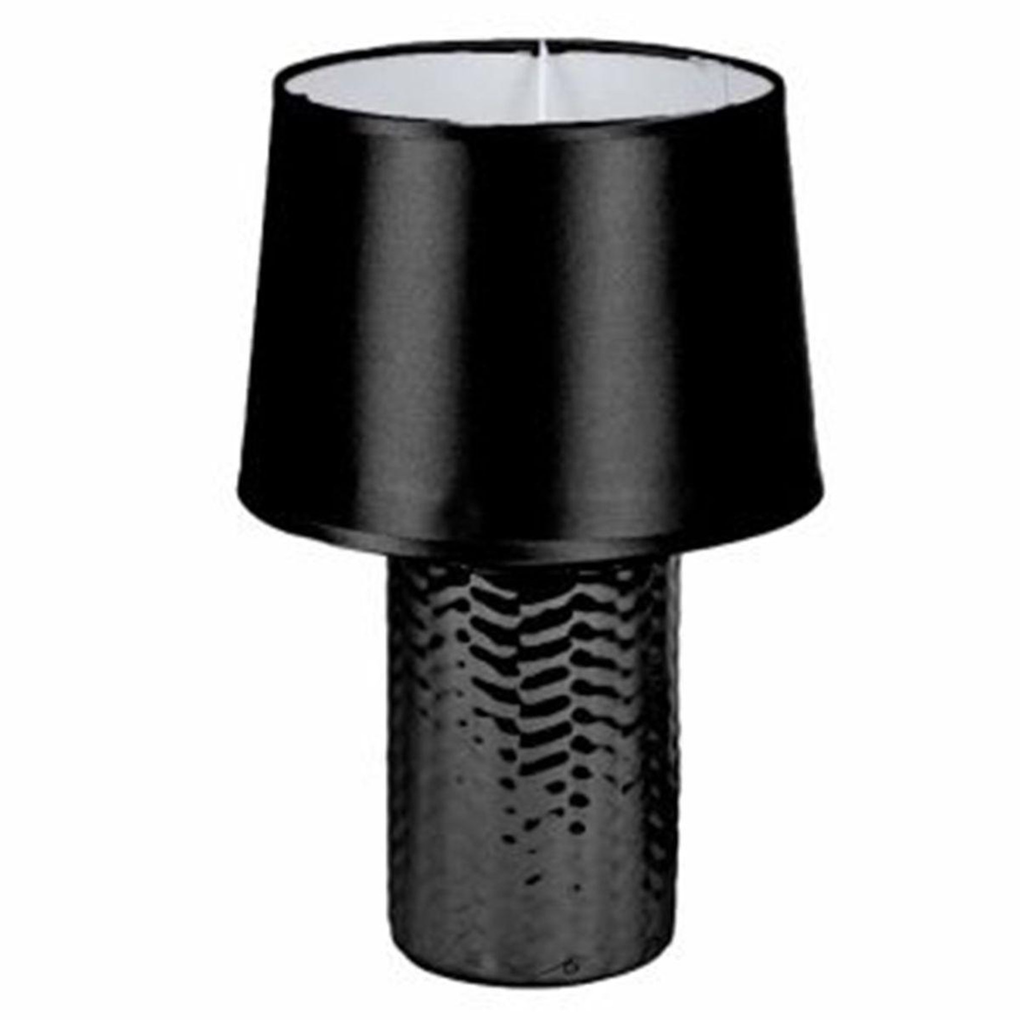HOMEA Lampe à poser design  effet tressé  30cm noir