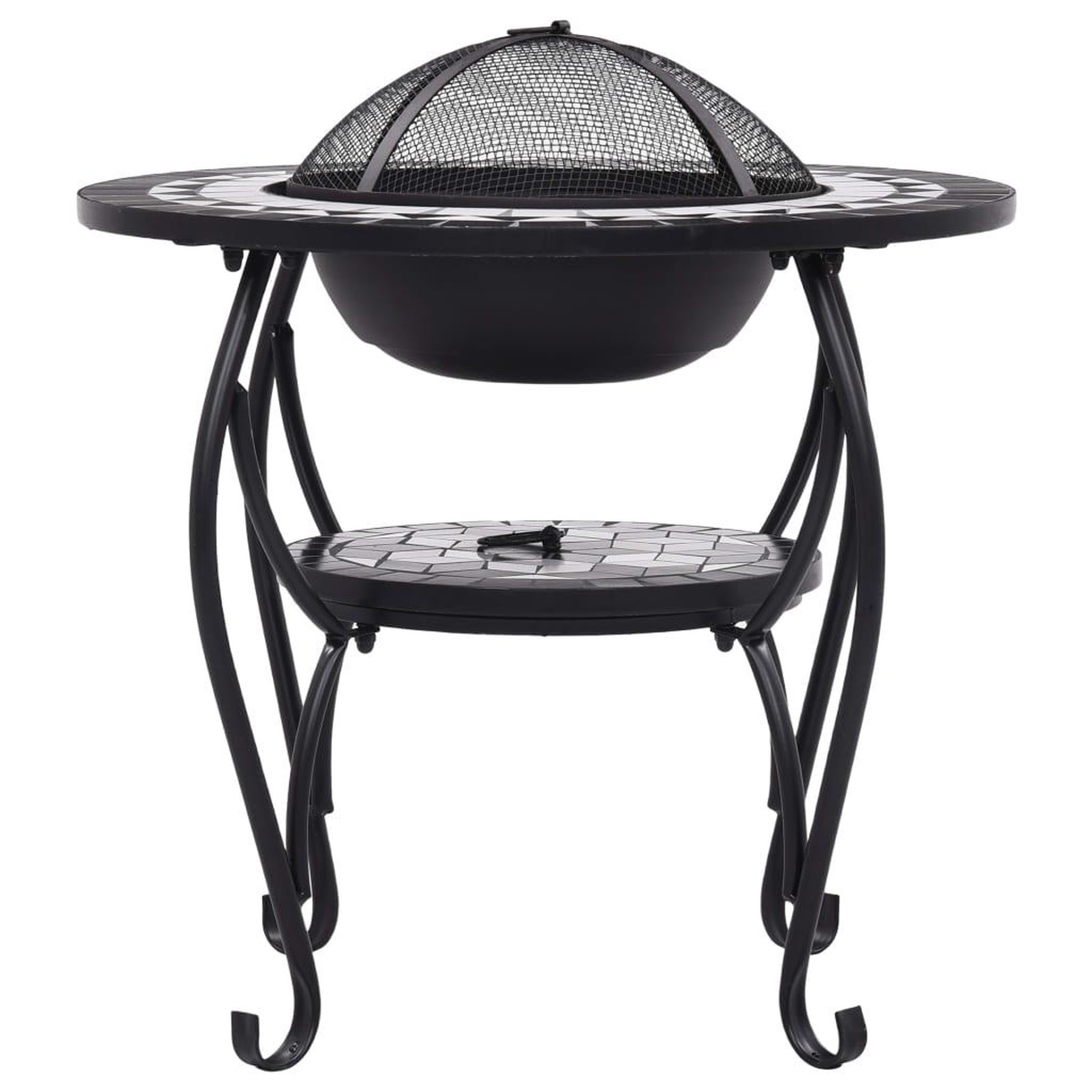 Voir la diapositive 5 : VIDAXL Table de foyer mosaïque Noir et blanc 68 cm Ceramique