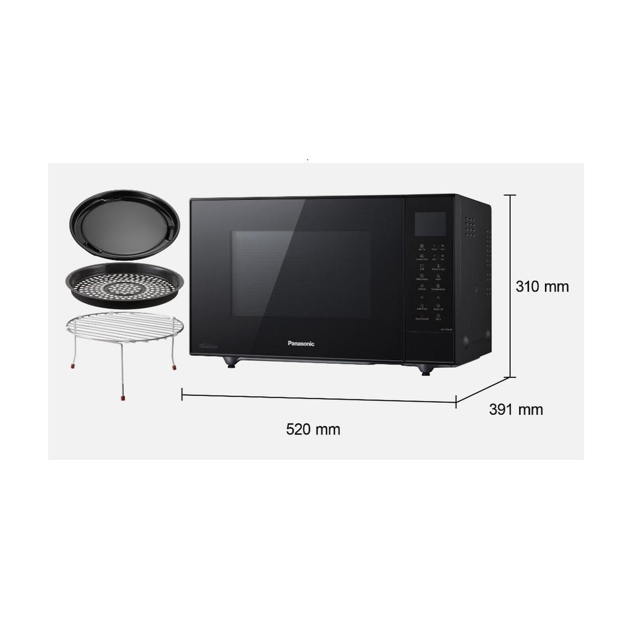 Voir la diapositive 4 : PANASONIC Micro-ondes grill 27l 1000w noir - nn-ct56rbepg