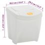 Voir la diapositive 6 : VIDAXL Poubelles a ordures empilables 4 pcs Blanc 100 L Polypropylene