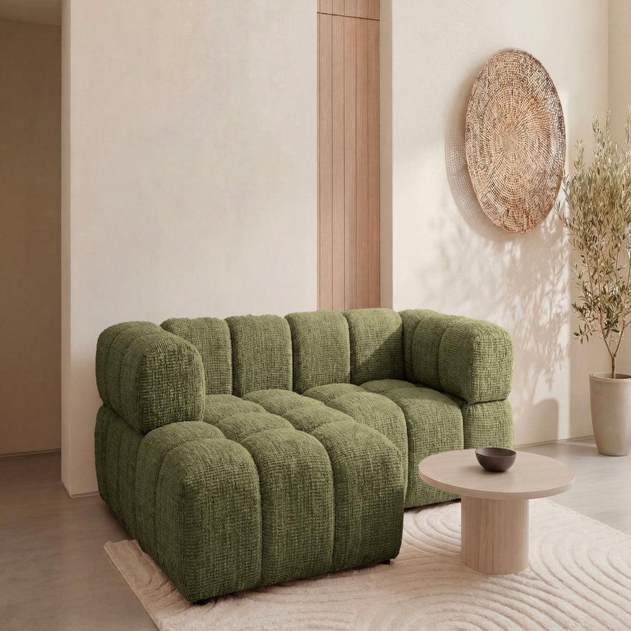 Voir la diapositive 6 : CASANOVA PARIS Gustave - canapé d'angle tissu chenille 4 places