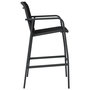 Voir la diapositive 4 : VIDAXL Chaises de bar de jardin lot de 4 Noir Textilene