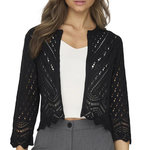 JACQUELINE DE YONG Cardigan Noir Femme JDY Sun 3/4 Cropped. Coloris disponibles : Noir