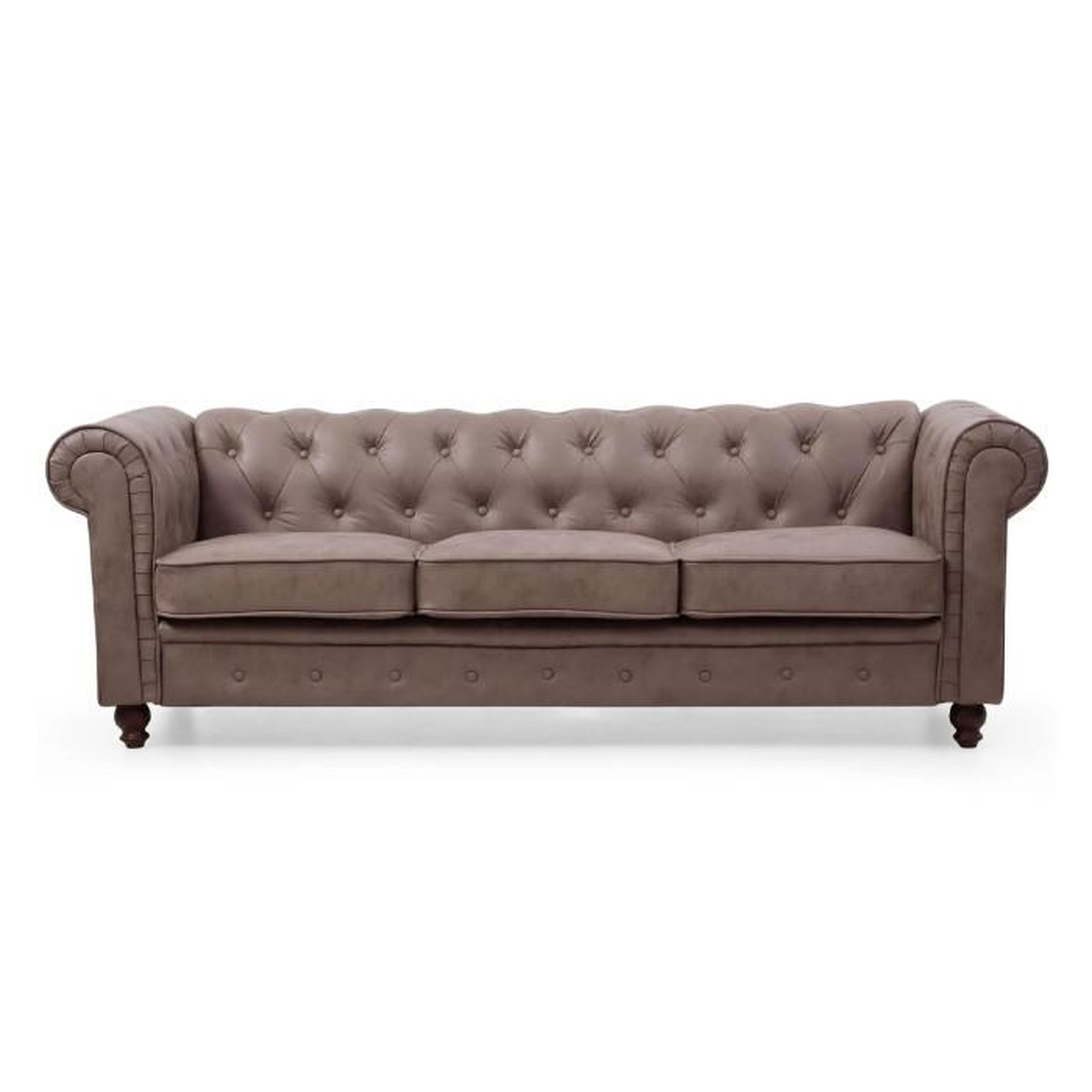 Paris Prix Canapé 3 Places  Chesterfield  209cm Marron Vintage