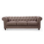 Voir la diapositive 1 : Paris Prix Canapé 3 Places  Chesterfield  209cm Marron Vintage