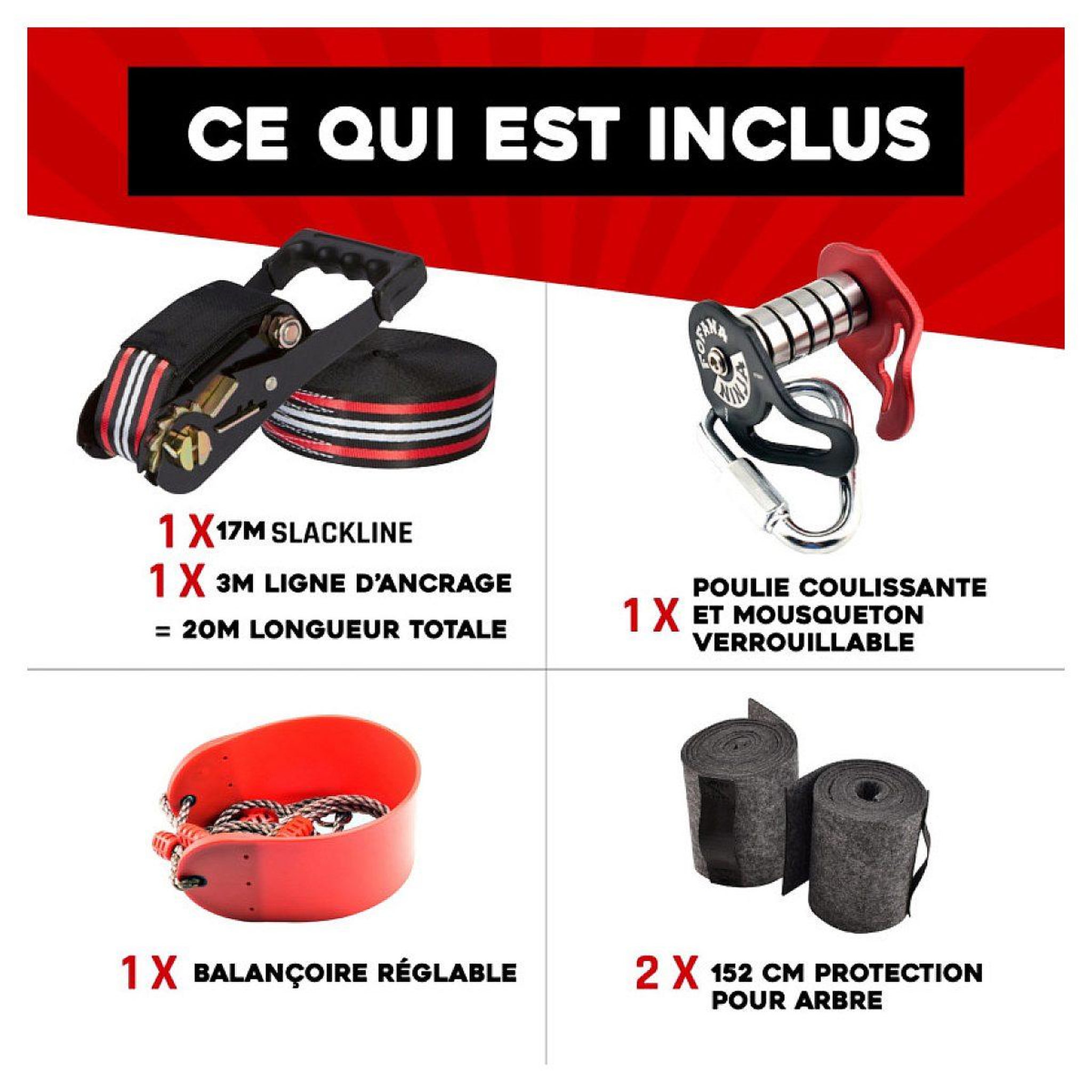 Voir la diapositive 2 : Icare Kit tyrolienne - ninja slider - 20m
