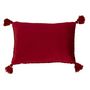 Voir la diapositive 2 : Paris Prix Coussin Déco à Franges  Crochet  40x60cm Rouge