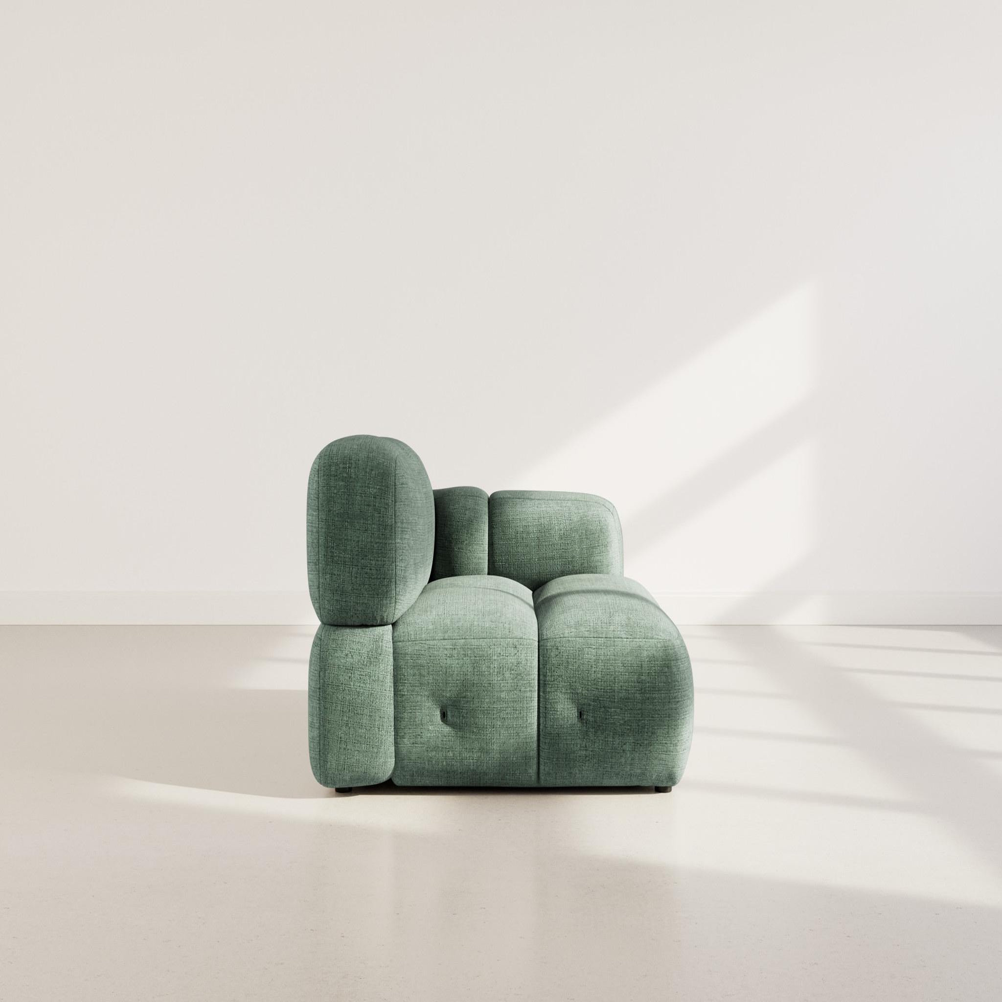 Voir la diapositive 6 : BEST MOBILIER Grace - module d'assise droit en velours texturé