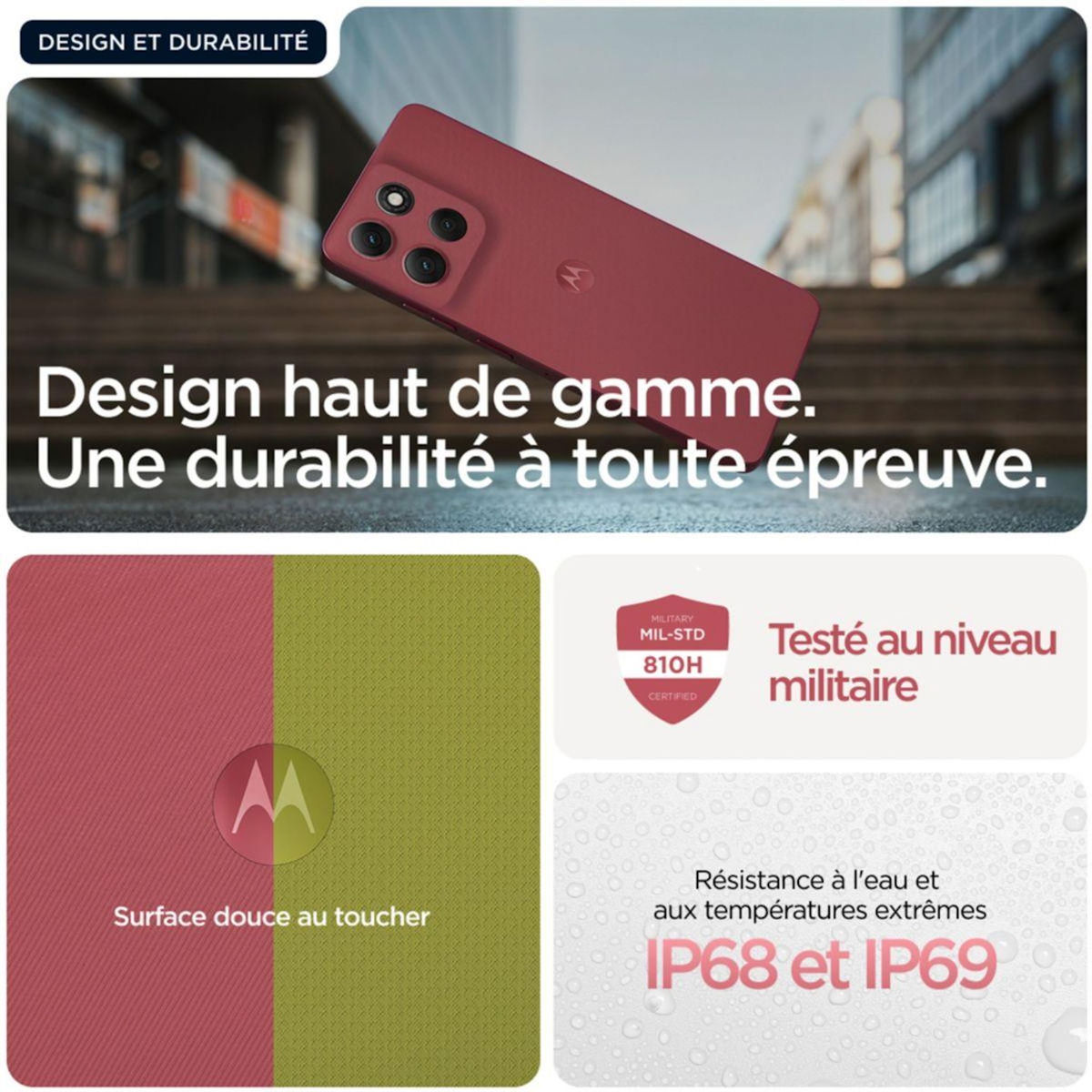 MOTOROLA Smartphone G86 Rouge 256Go 5G