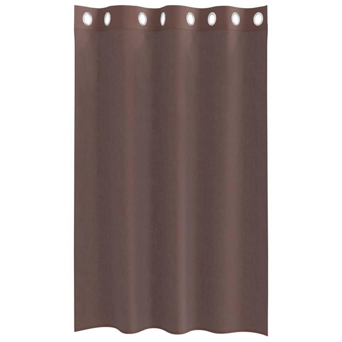 VIDAXL Rideaux en voile avec œillets 2 pcs marron 140x175 cm