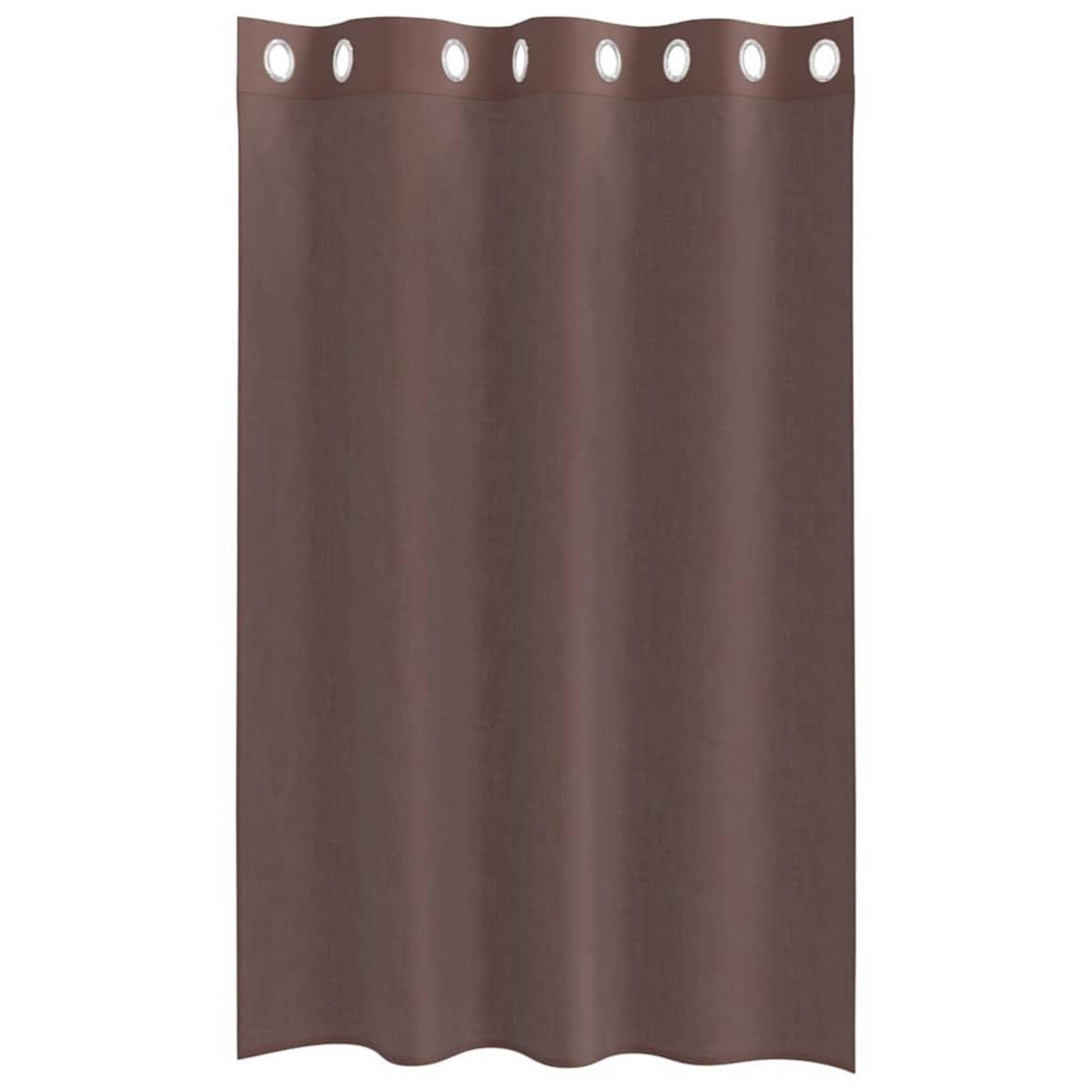 VIDAXL Rideaux en voile avec œillets 2 pcs marron 140x175 cm