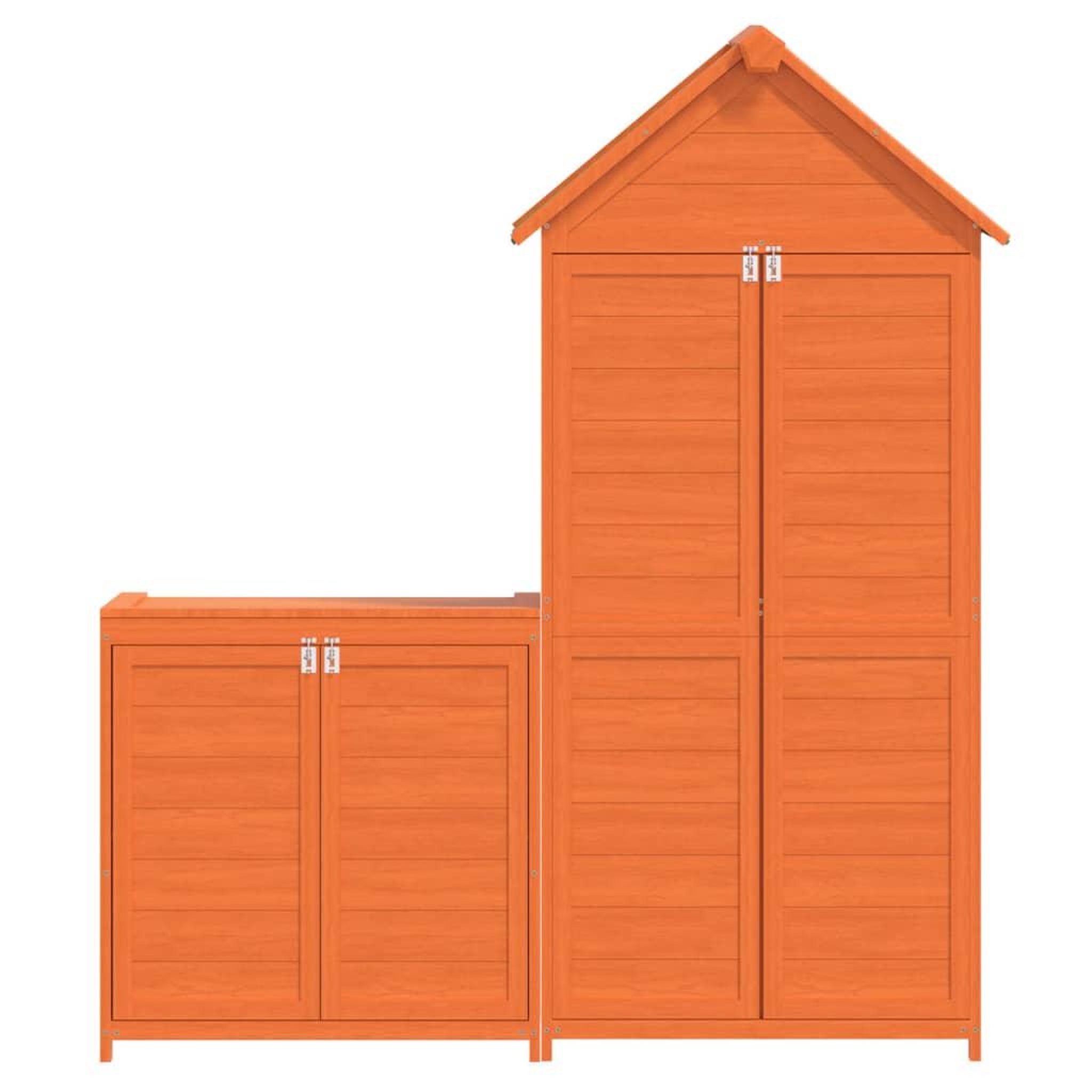 Voir la diapositive 5 : VIDAXL Ensemble de remise a outils de jardin 2 pcs marron pin massif