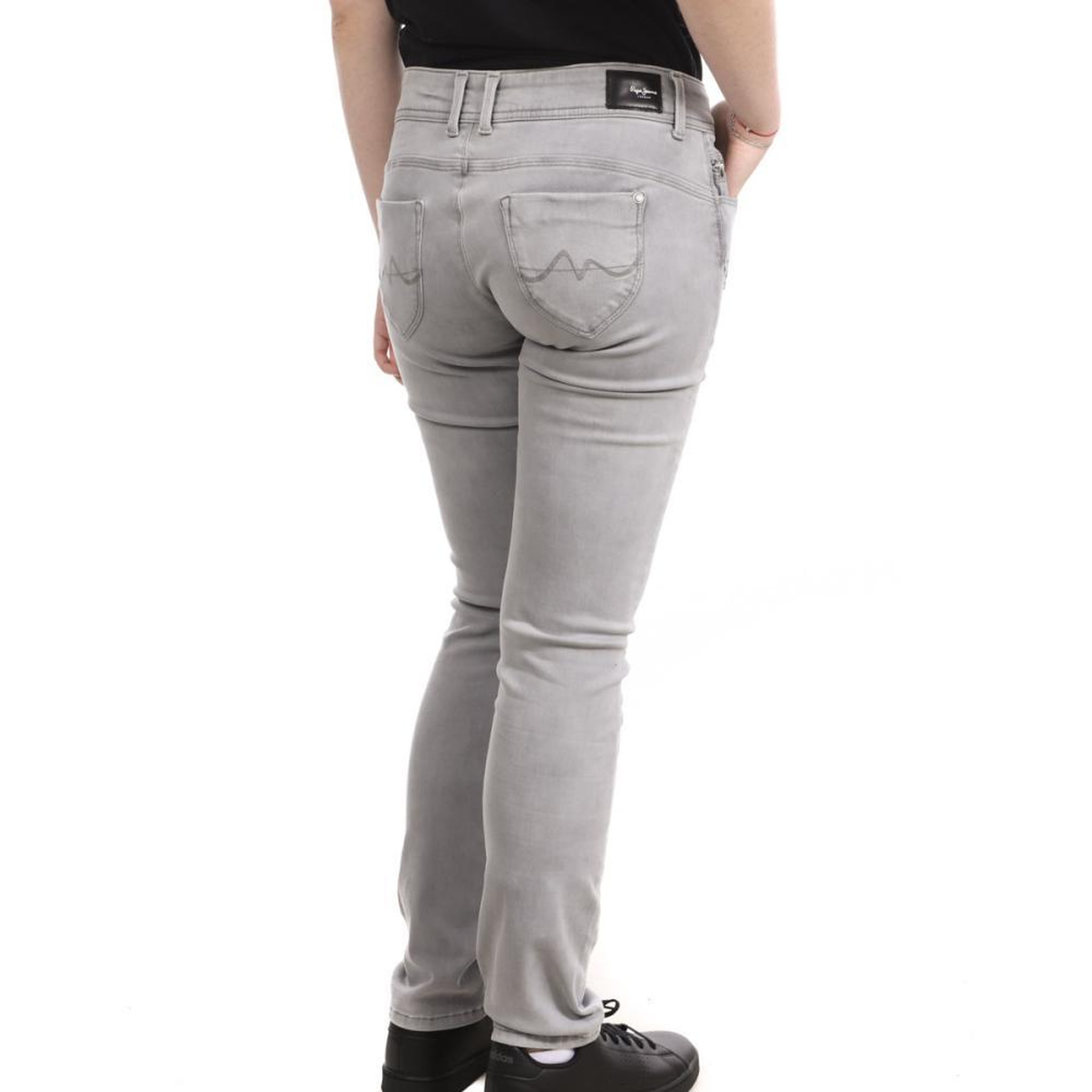 Voir la diapositive 2 : Pepe Jeans Jean Gris Slim Femme Pepe Jeans Katha PL202236