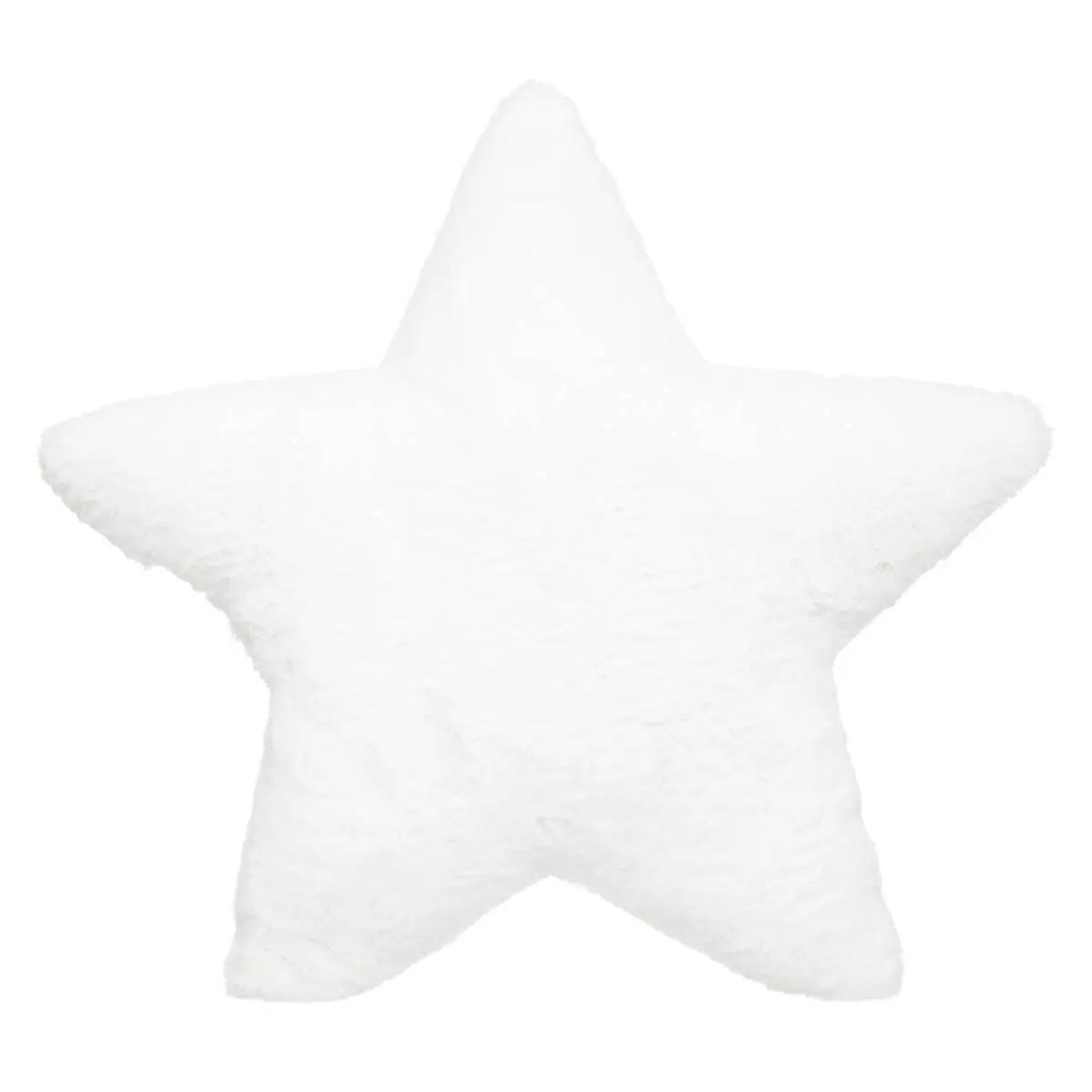 Voir la diapositive 2 : Atmosphera Kids Coussin imitation fourrure  étoile  39x39cm blanc