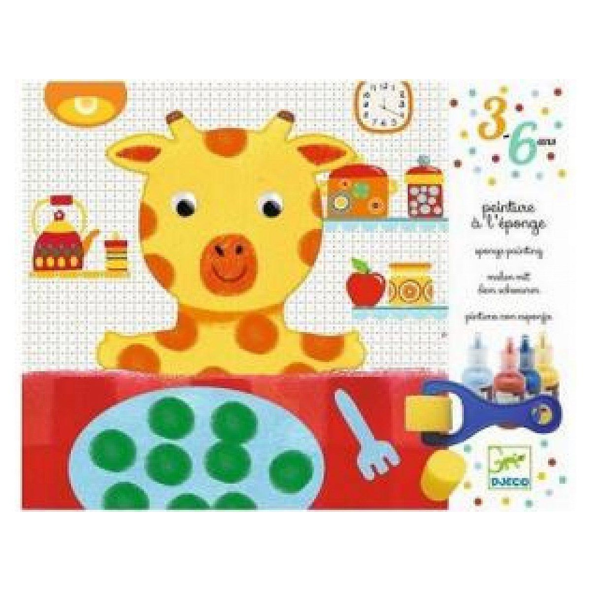 Djeco Peinture a l'eponge coffret dessin