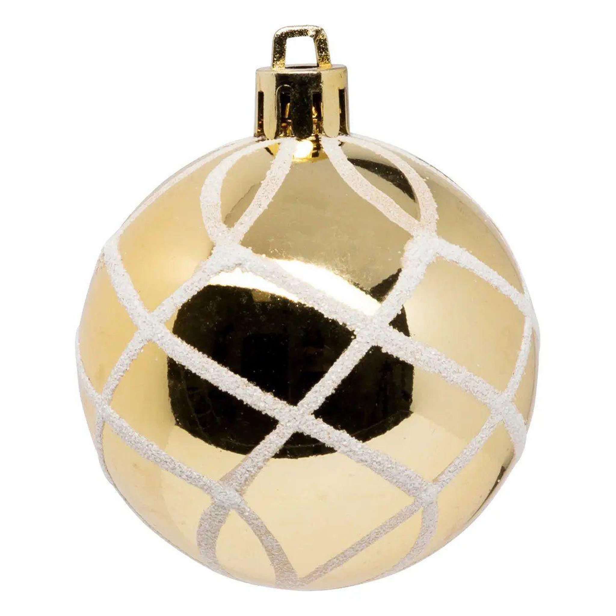 Voir la diapositive 3 : ATMOSPHERA Lot de 25 boules de noël  maison des couleurs  6cm or & blanc