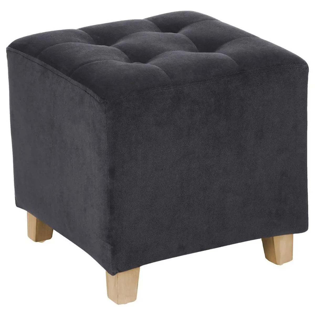 Pouf Leandre pin beige 35x35x35cm - Atmosphera Pouf Leandre pin beige 35x35x35cm - Atmosphera