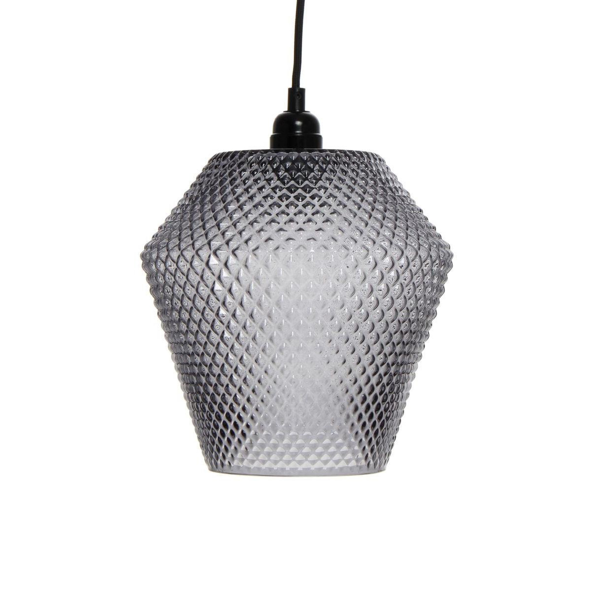 Voir la diapositive 1 : Paris Prix Lampe suspension en verre  nomi  27cm gris