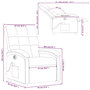 Voir la diapositive 6 : VIDAXL Fauteuil de massage inclinable electrique Marron fonce Tissu