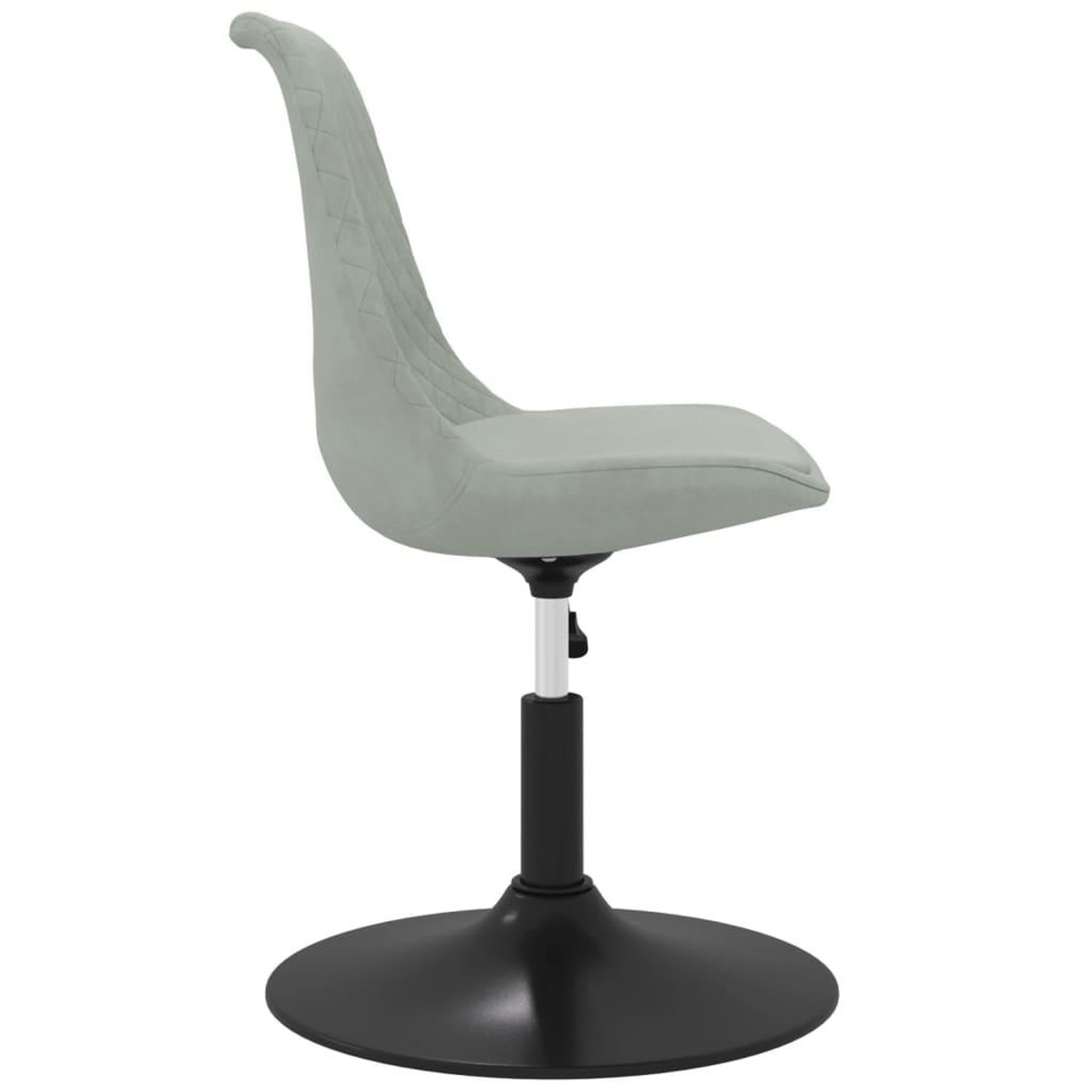 Voir la diapositive 5 : VIDAXL Chaises pivotantes a manger lot de 6 Gris clair Velours