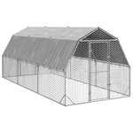 VIDAXL Poulailler avec toit 2,5x6x2,25 m acier galvanise