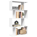 VIDAXL Etagere separatrice de piece a 4 niveaux blanc bois ingenierie