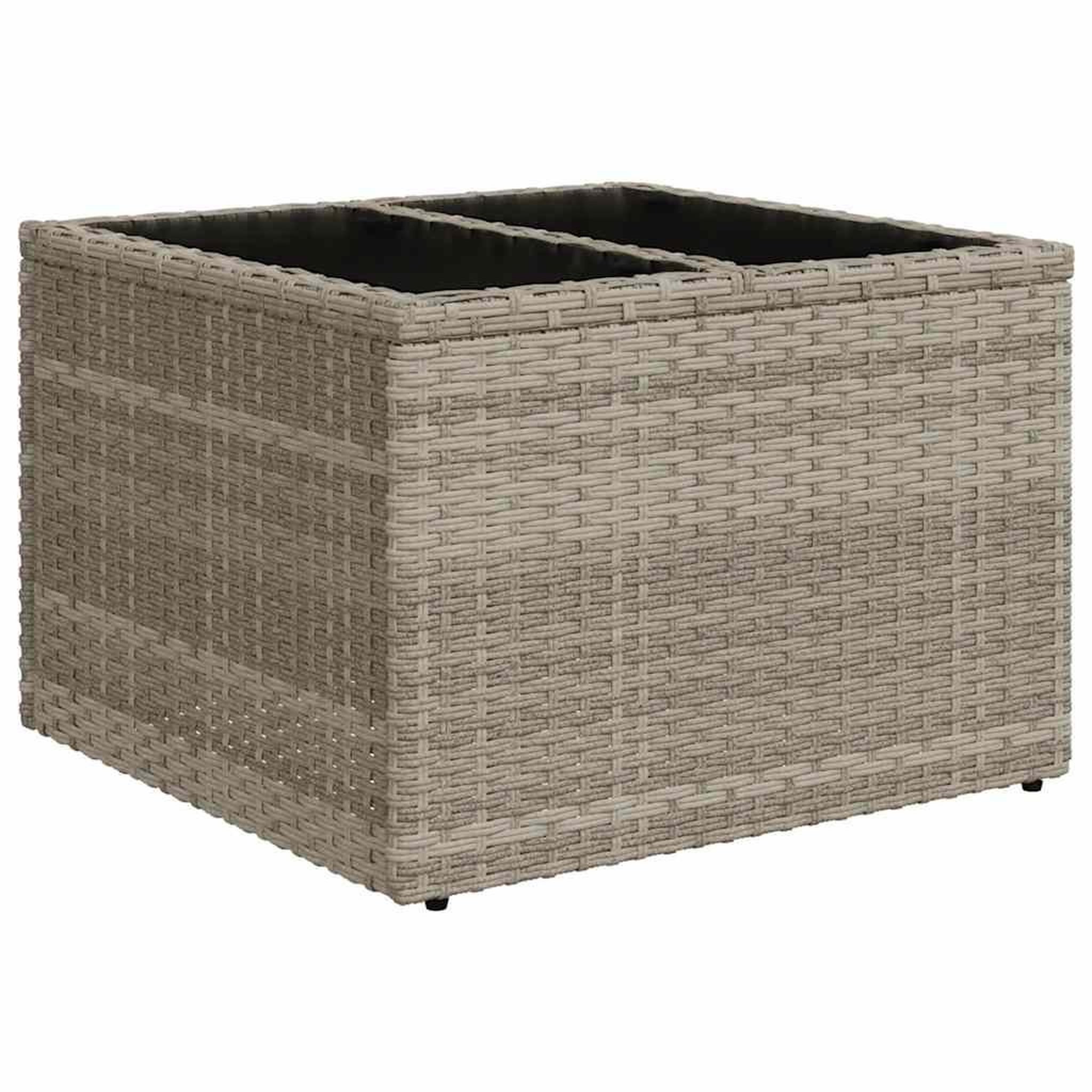 Voir la diapositive 3 : VIDAXL Salon de jardin 5 pcs avec coussins gris clair resine tressee