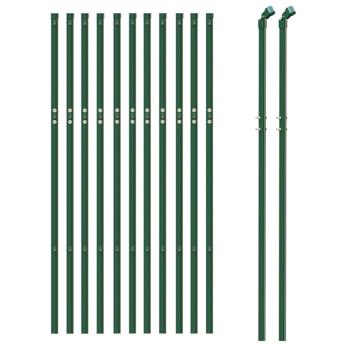 VIDAXL Cloture en treillis metallique vert 0,8x25 m acier galvanise