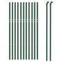 Voir la diapositive 3 : VIDAXL Cloture en treillis metallique vert 0,8x25 m acier galvanise