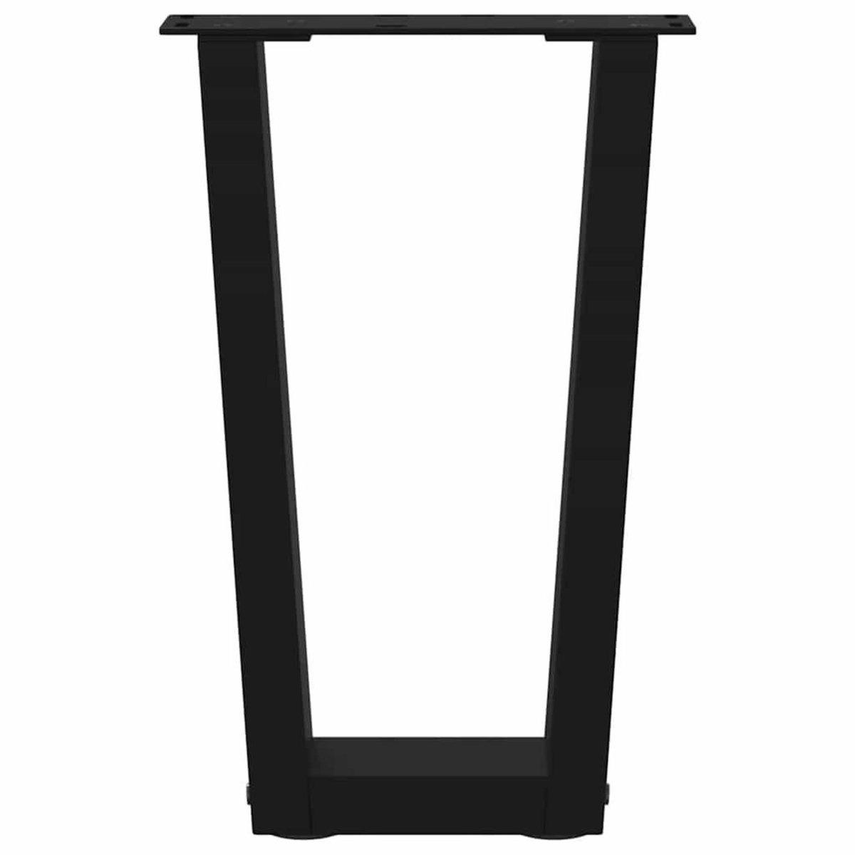 VIDAXL Pieds de table a manger forme de V 2 pcs noir 38x(42-43,3) cm