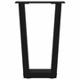 Voir la diapositive 5 : VIDAXL Pieds de table a manger forme de V 2 pcs noir 38x(42-43,3) cm